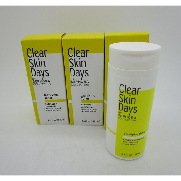 SEPHORA Clear Skin Days Clarifying Toner - Lot of 3